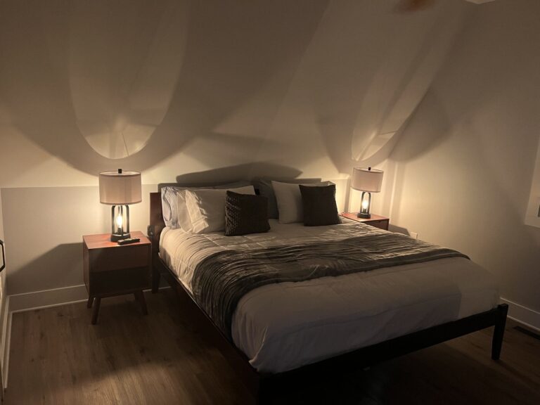 Master bedroom at night